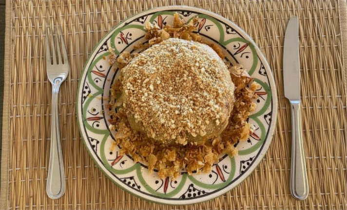 Chicken Pastilla with almonds